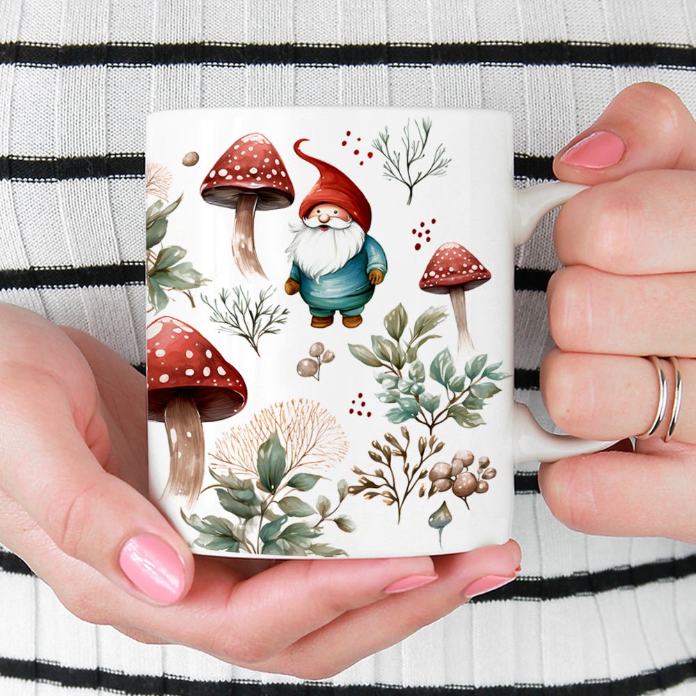Woodland Mushroom Gnome Mug